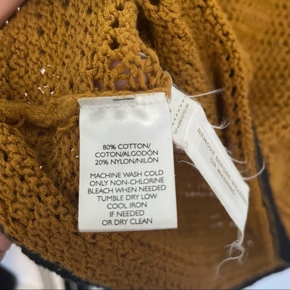 ANN Taylor Loft Boho Knit Shortsleeve Cotton blend Top Medium - Picture 4 of 6